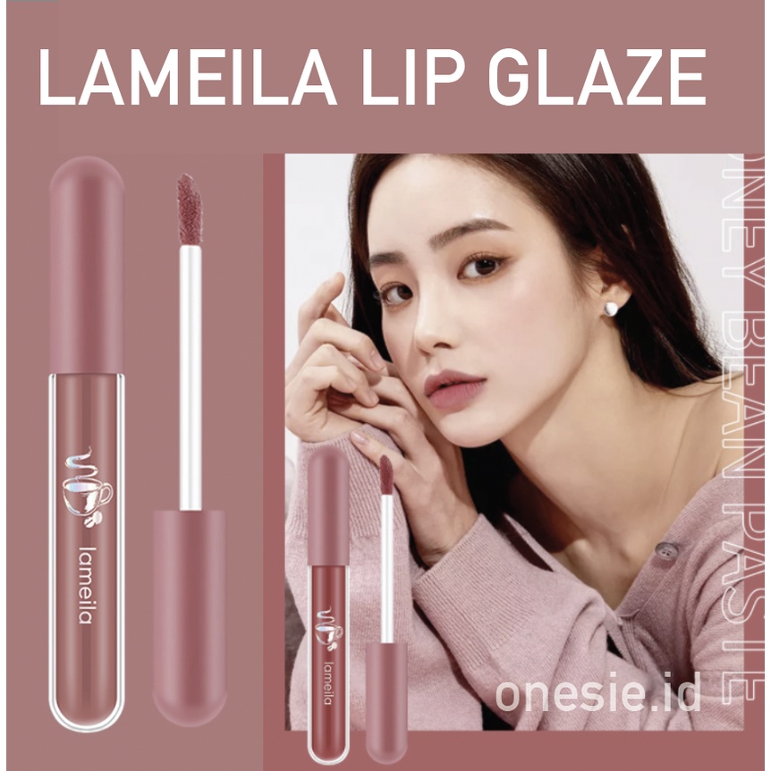 LAMEILA NUDE EDITION Lip Glaze Lipstik Cair Lips Pelembab Silky Misty LA108 1041