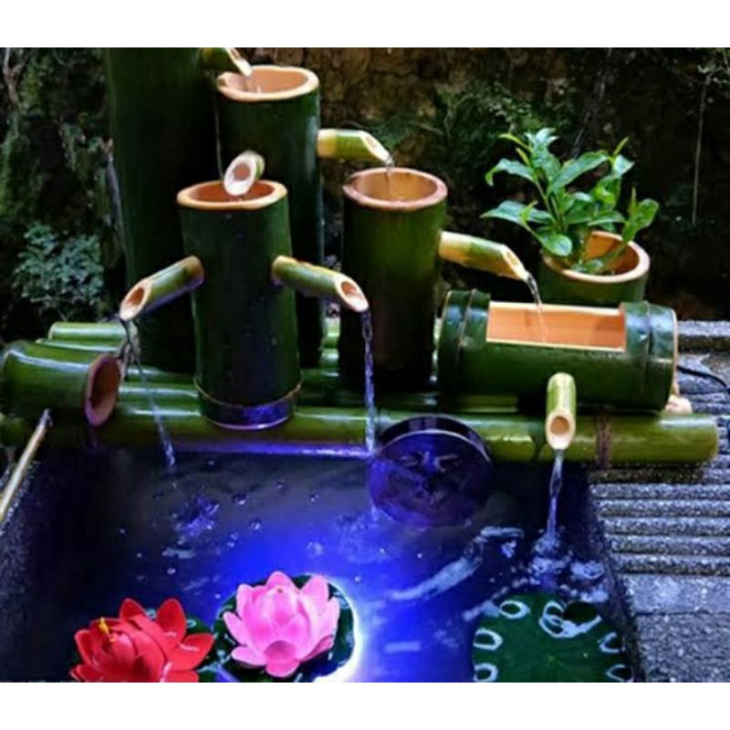 pancuran air kolam bambu minimalis pancuran kolam hias terlaris
