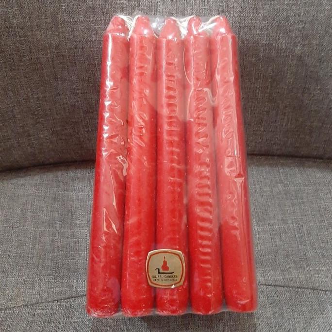 ] Lilin 1kg Isi 20btg Cap Sujaru (Merah)