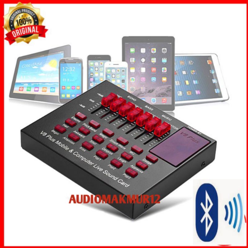 taffstudio USB external soundcard V8 plus v8plus bluetooth soundcard V8 plus original