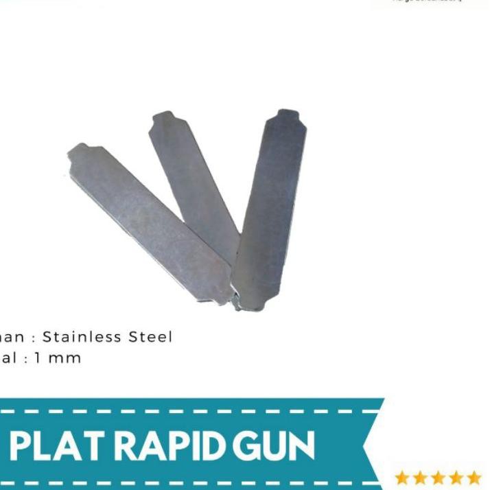 

Produk Terbatas Plat Rapid Gun (Stainless Steel) - Sparepart Staples Rapid Gun R23 (Isi 3 pcs) .,