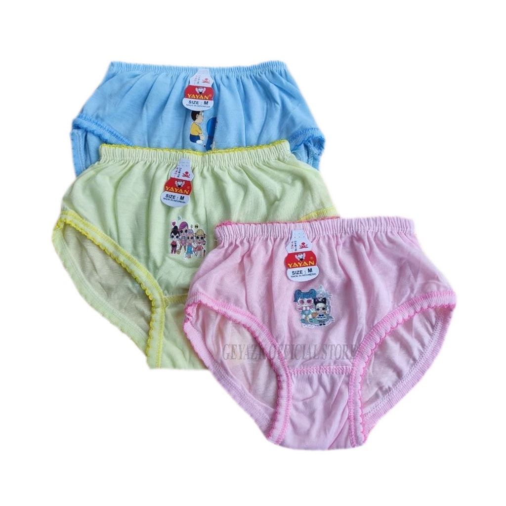 6Pcs Celana Dalam Anak Cewek Polos Cd Anak Perempuan