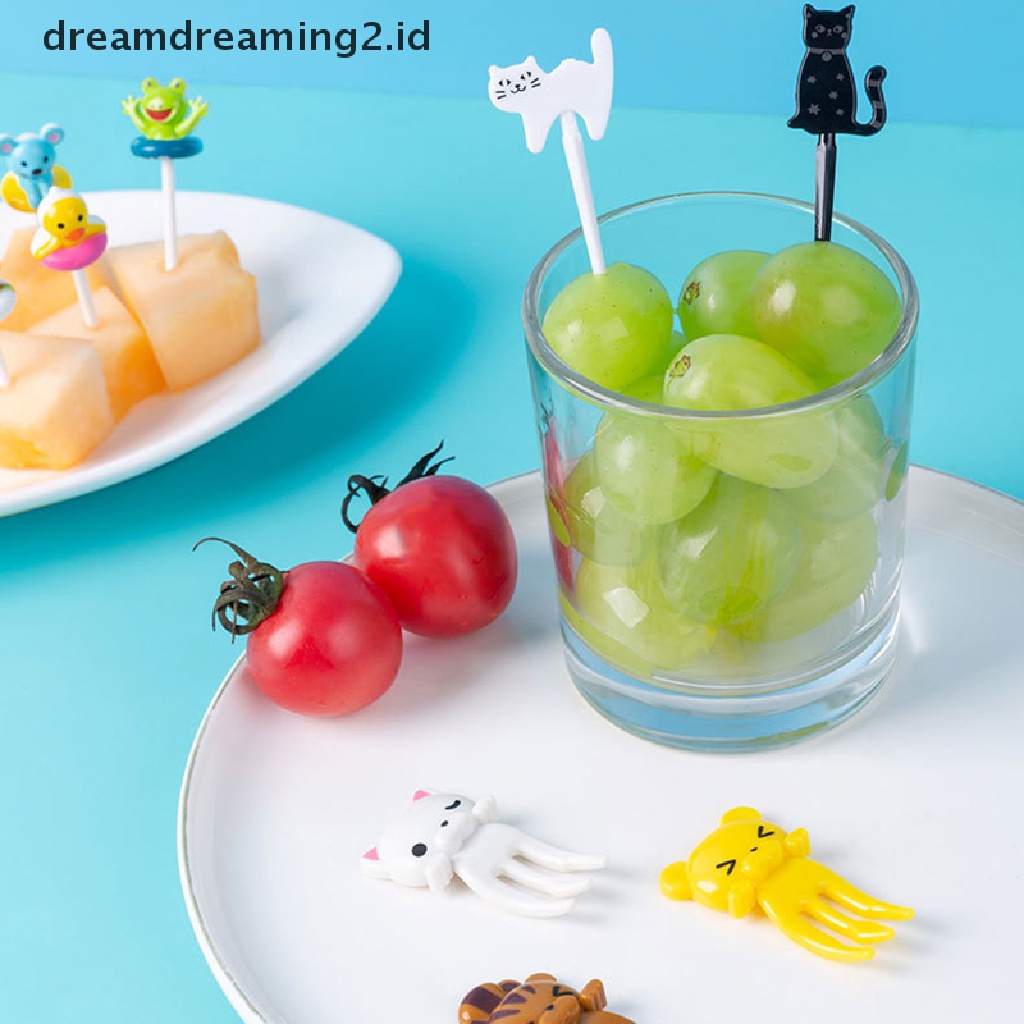 (LIKE) Garpu Buah / Kue / Dessert Mini Bentuk Kartun Hewan Untuk Anak