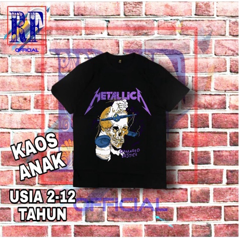 Kaos baju anak METALLICA - KILL EM ALL band logo MOUTH FOR WAL t-shirt band metal musik rock kaos ba