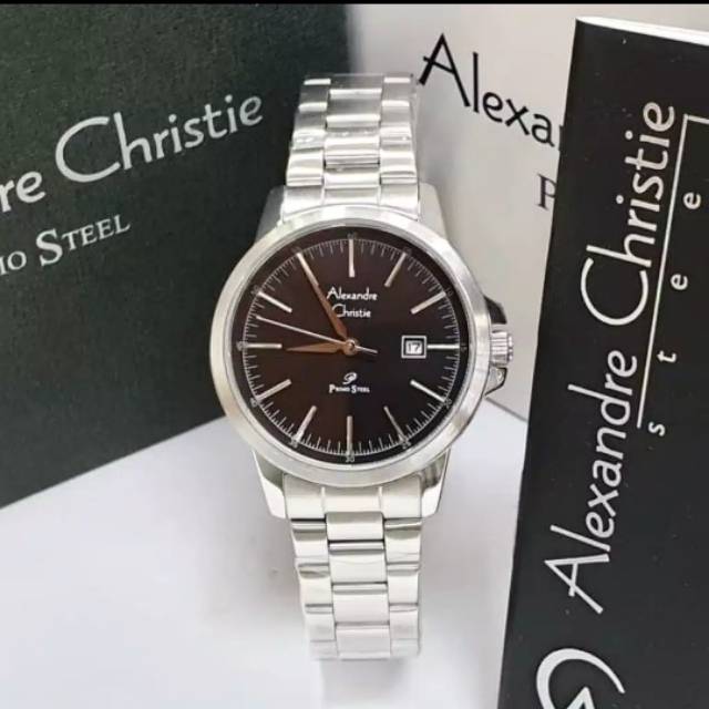 Jam Tangan Cewek Original Alexandre Christie 1008 Stainless Steel