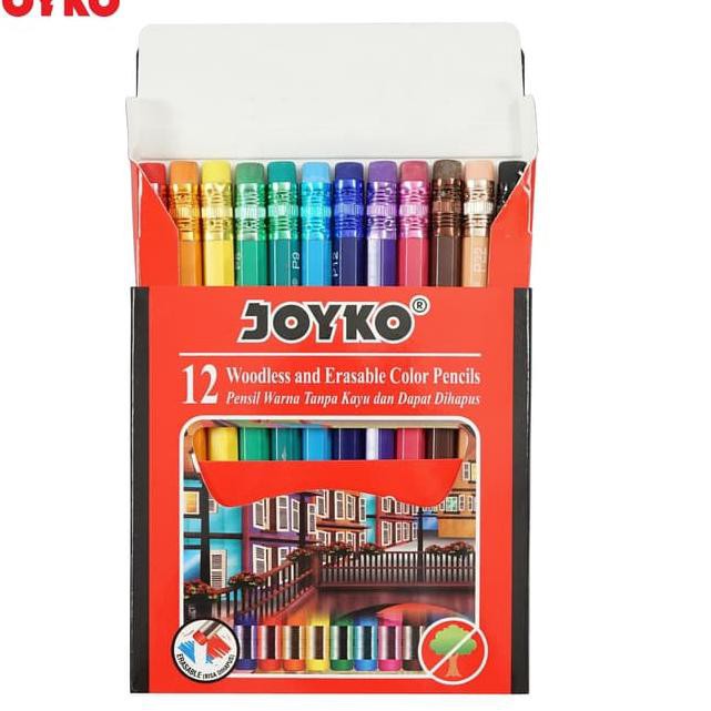 

PROMO 3.3 Erasable Color Pencils Pensil Warna Dapat Dihapus Joyko CP-120 12Warna