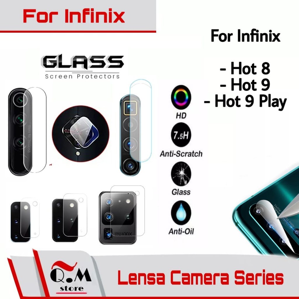 Tempered Glass Camera Infinix Hot 11S NFC / Hot 11 / Hot 11 Play / Hot 10S / Hot 10 / Hot 8 Hot 9 Hot 9 Play Lensa Protector Pelindung Camera