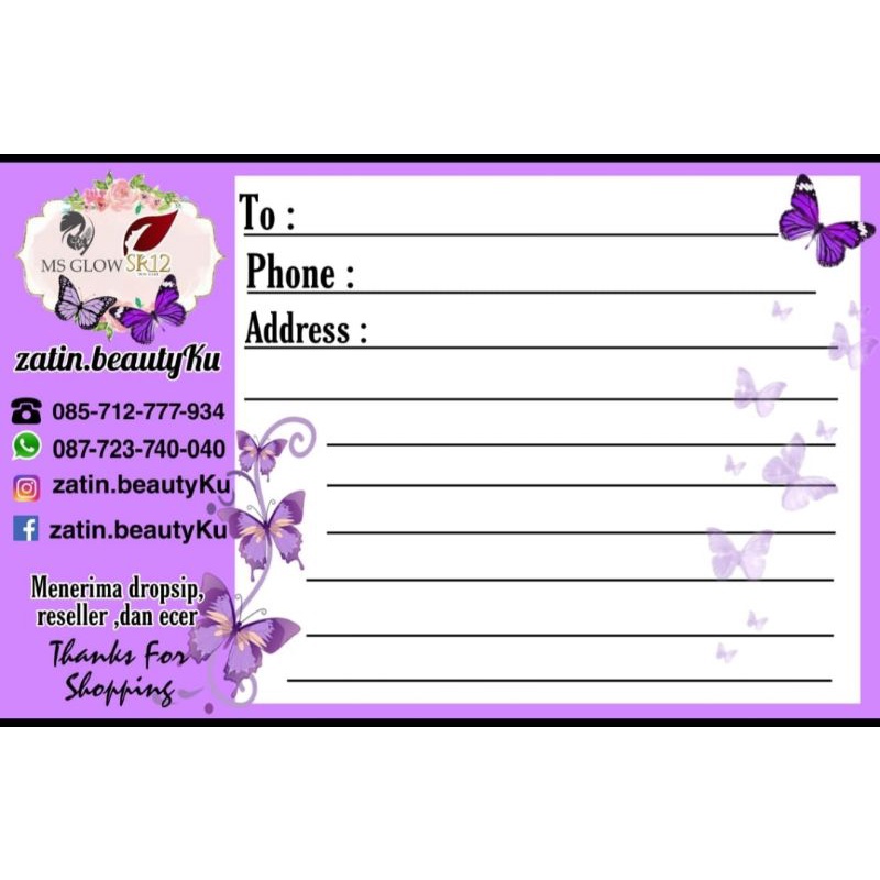 

LEBEL PENGIRIMAN OLSHOP