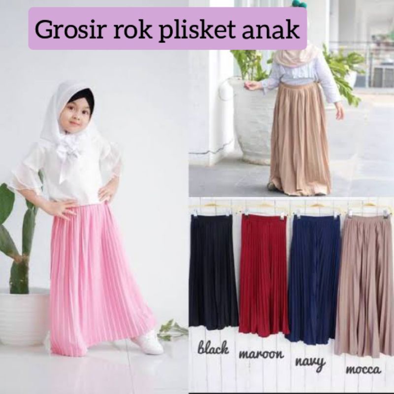 GROSIR ROK PLISKET ANAK PEREMPUAN 20 PCS / ROK PRISKET ANAK / ROK REMPEL ANAK / ROK ANAK