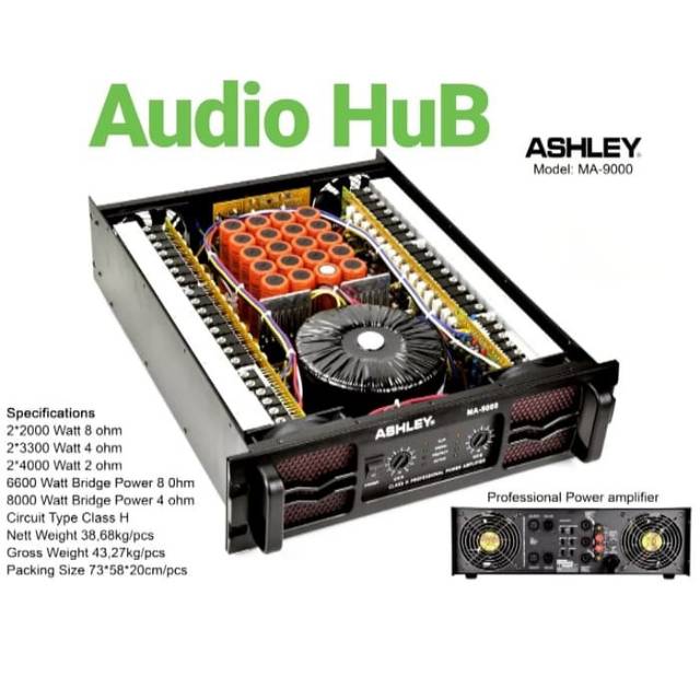 POWER AMPLI ASHLEY MA 9000 AMPLIFIER ASHLEY MA9000 ORIGINAL