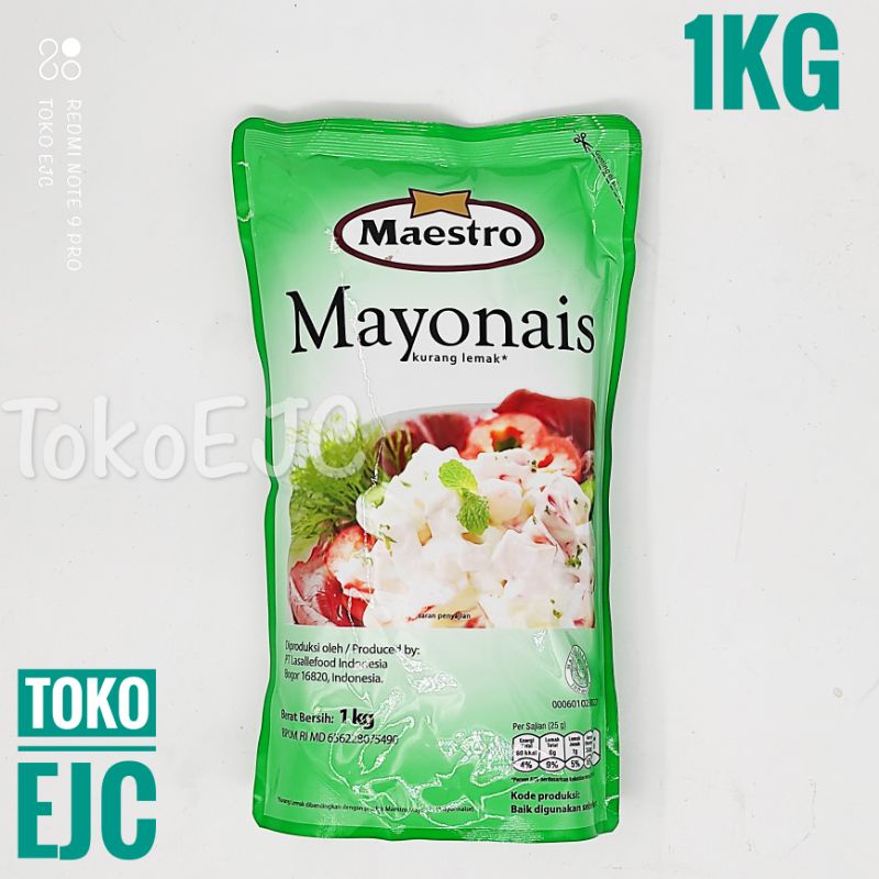 

Maestro Mayonais Mayonnaise 1kg / Saus Mayones