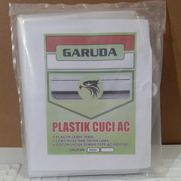 Plastik cover steam cuci ac ukuran besar 2pk