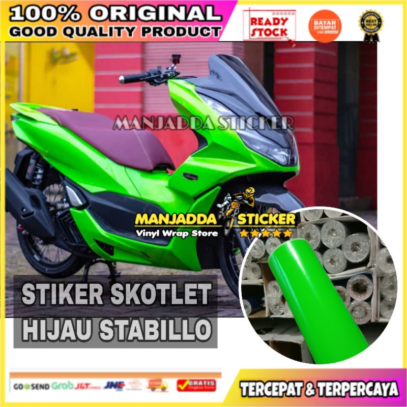 STIKER SKOTLET HIJAU STABILO STICKER SKOTLET MOTOR