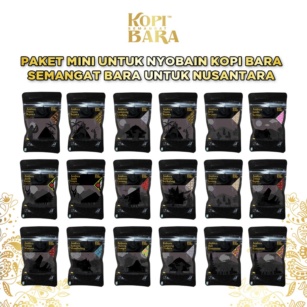 

FREE GRATIS ONGKIR Kopi Single Origin - Kopi Bara Mini Tester Pack 20gr Signature