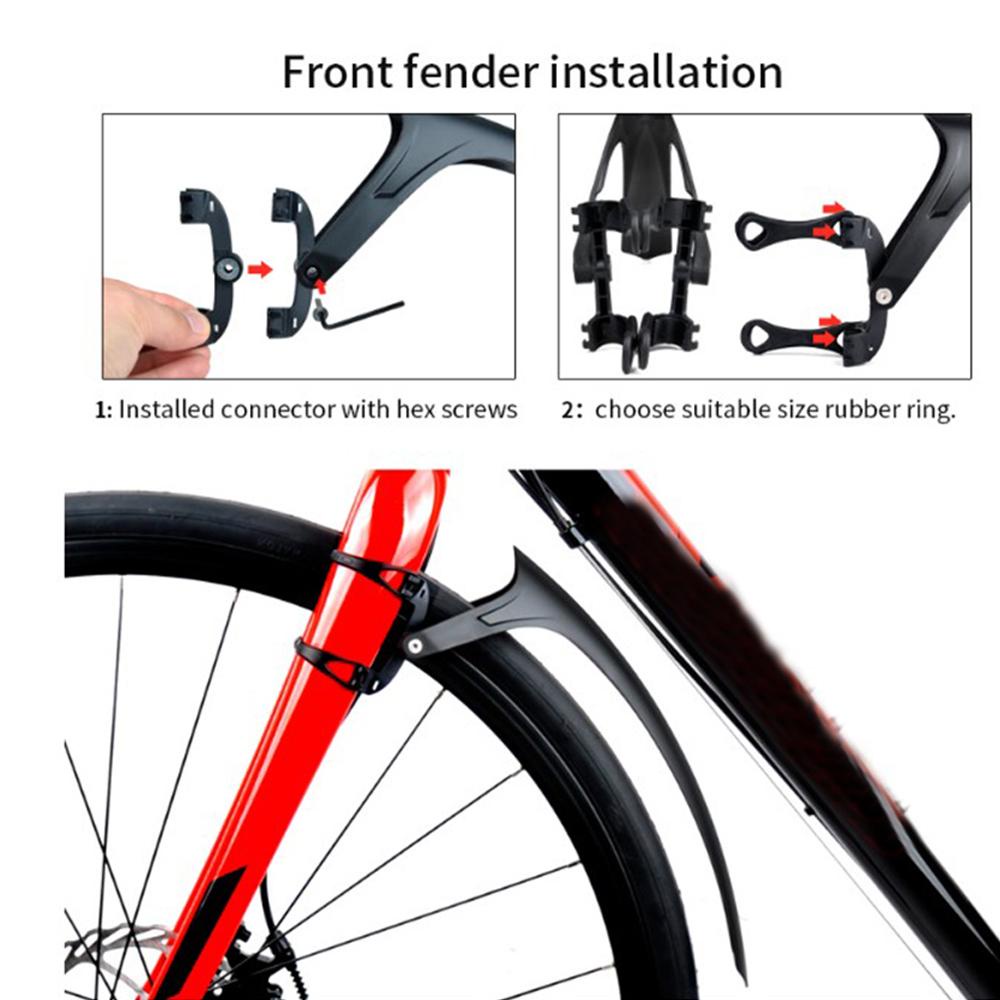 Lanfy Mudguard ABS Tahan Lama Quick Release Depan Belakang MTB Cycling Accessories Spakbors