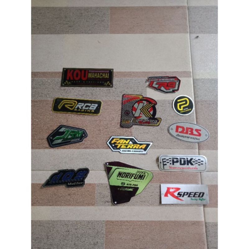 logo /emblem / merek knalpot  rcb.dos.jrm .dll termurah