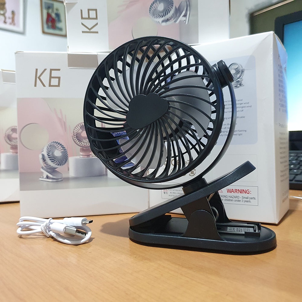 Kipas Angin Jepit K6 Portabel Clip Mini Fan