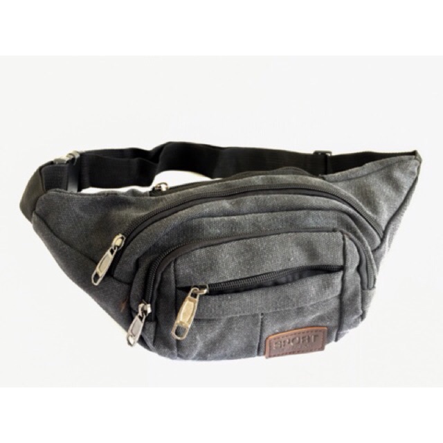 Tas pinggang pria / waist bag kanvas import C-series