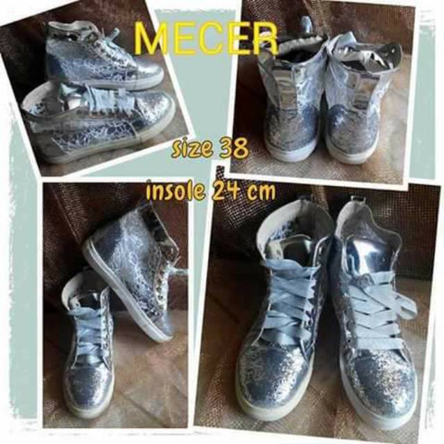 Sneaker brokat silver