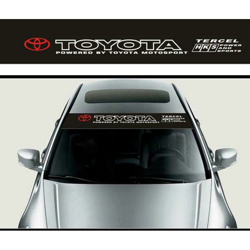 Stiker Kaca Depan Atau Belakang Toyota Universal / Stiker Kaca Mobil