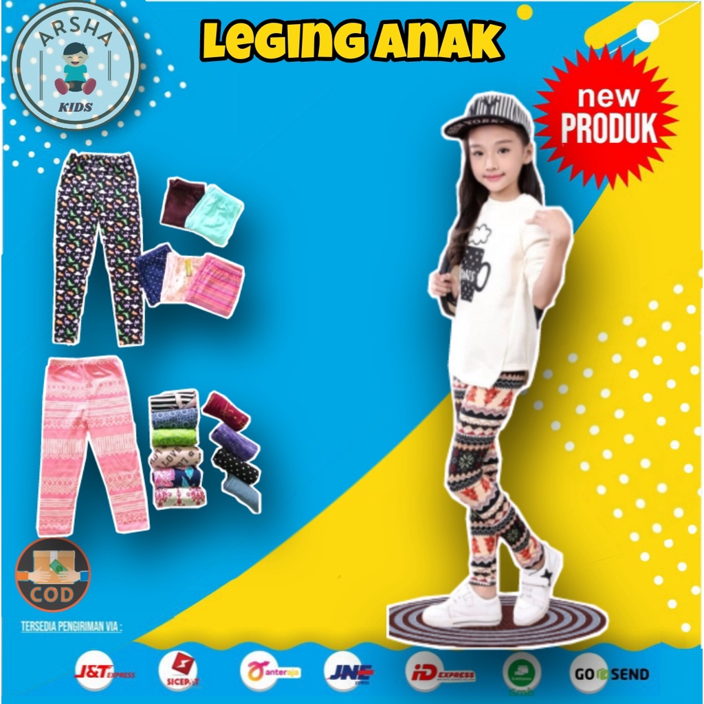 Celana leging anak perempuan celana lejing legging anak perempuan murah polos motip