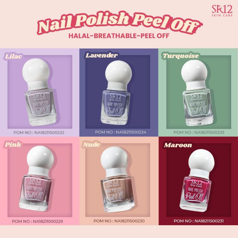 new varian  Nail Polish peel off lilac&lavender/new warna/warna baru/kutek peel off/kutek bisa di ke