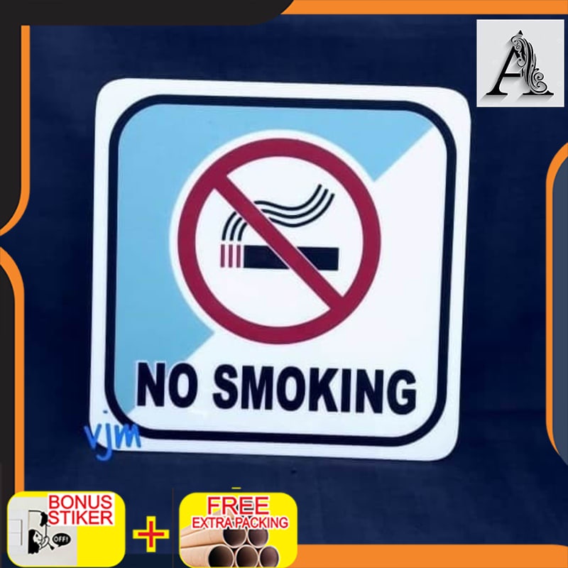 

Murah sign label acrylic no smoking 20x20 sign board akrilik