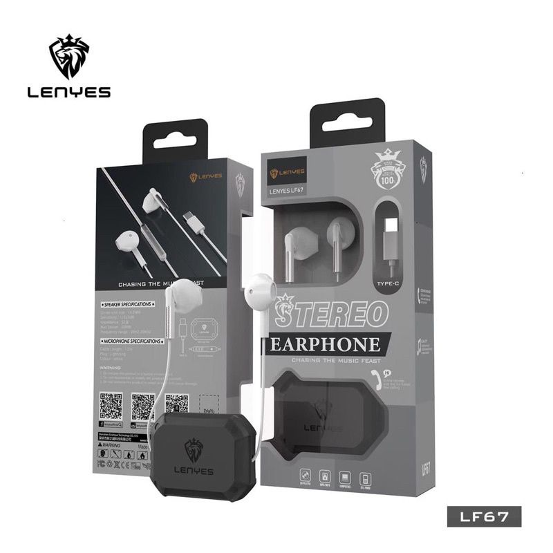 RY - handsfree earphone headset lenyes LF 67 LF-67 type C  year high quality bass