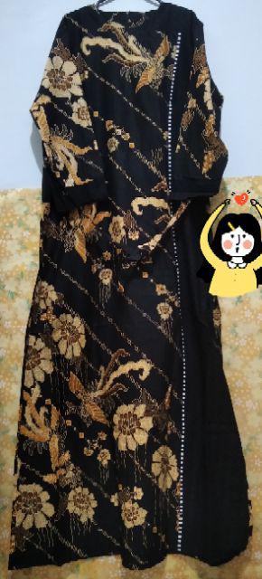 Gamis Cardy Batik - Gamis Sogan
