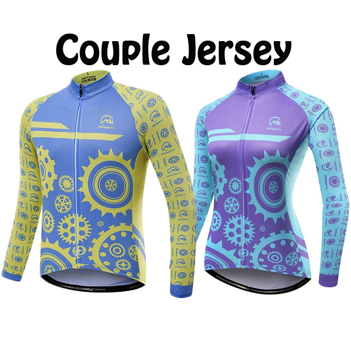 Baju Jersey Sepeda Lengan Panjang Couple Pria Wanita / MTSPS