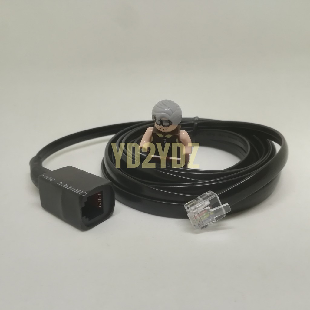 Kabel perpanjangan yaesu mic 6pin separation cable ft2900 ft7900 extension mic mh48 rj12 male female