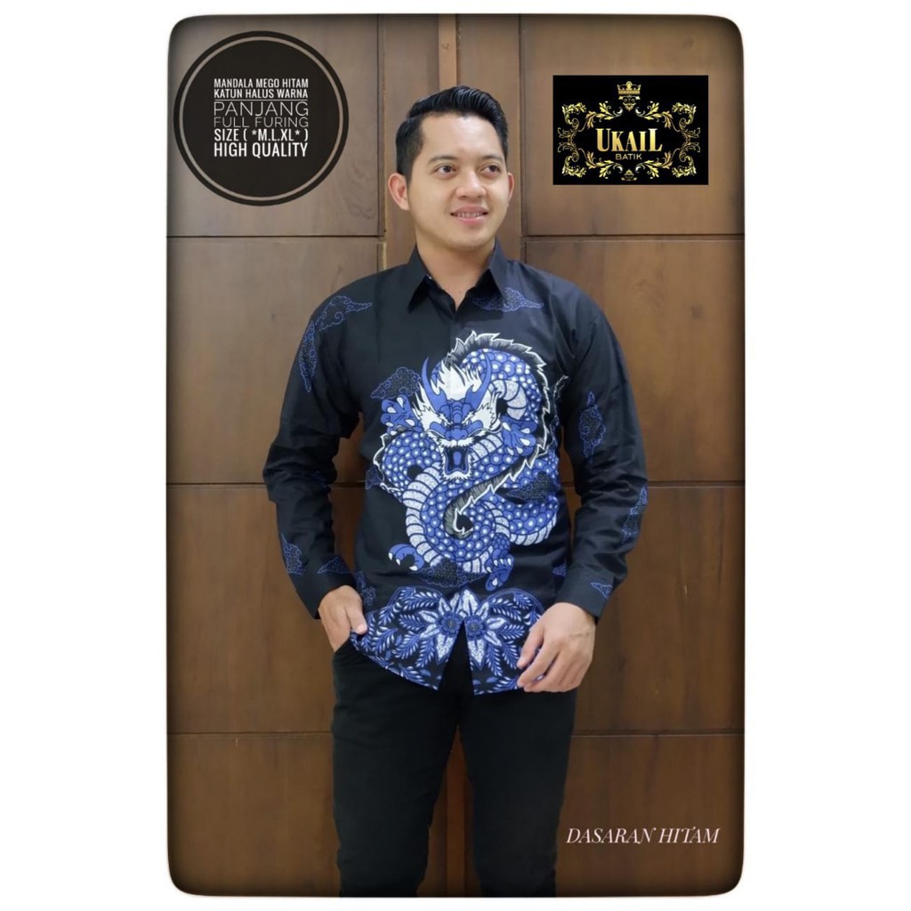 MANDALA MEGO HITAM / BATIK PRIA LENGAN PANJANG / by UKAIL BATIK / 10.3