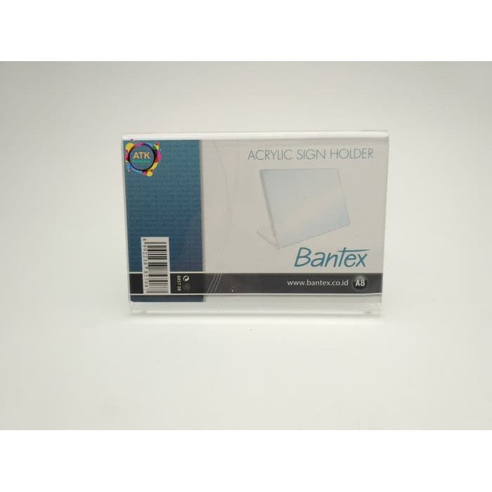 

Bantex Slanted Name Plate Holder Ukuran A8 / Acrylyc Papan Nama Meja