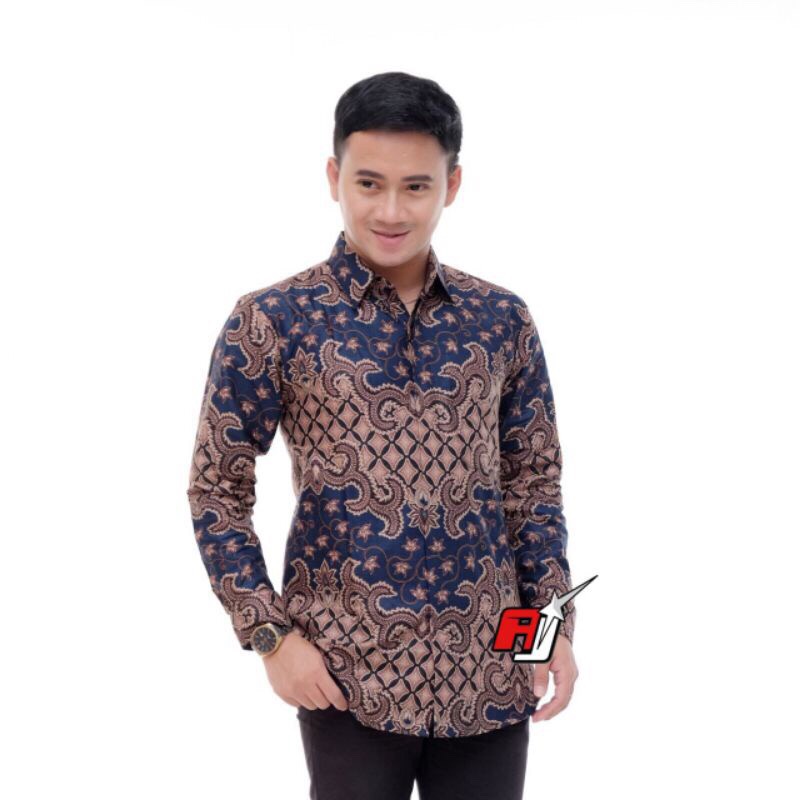 Kemeja Batik Pria Lengan Panjang Size M L Xl Xxl Kemeja Batik Bswart