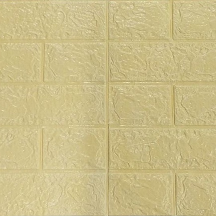 ⭐Bobastore⭐ R461 Wallpaper Dinding Foam 3D Motif Batu Bata / Walpaper Stiker Dinding Dekorasi Kamar-BEIGE
