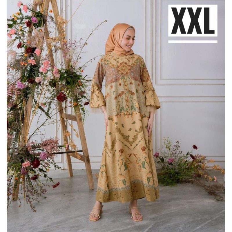 maharani dress xxl brown geulis