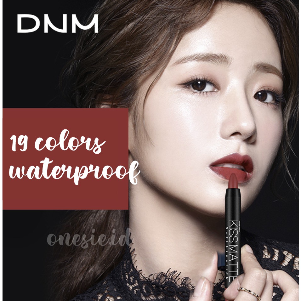 DNM Pensil Lipstik Matte Clay Lipstick Pencil Tahan Lama Dan Tidak Lengket Long Lasting Matte Rotate 19 Colour LA081