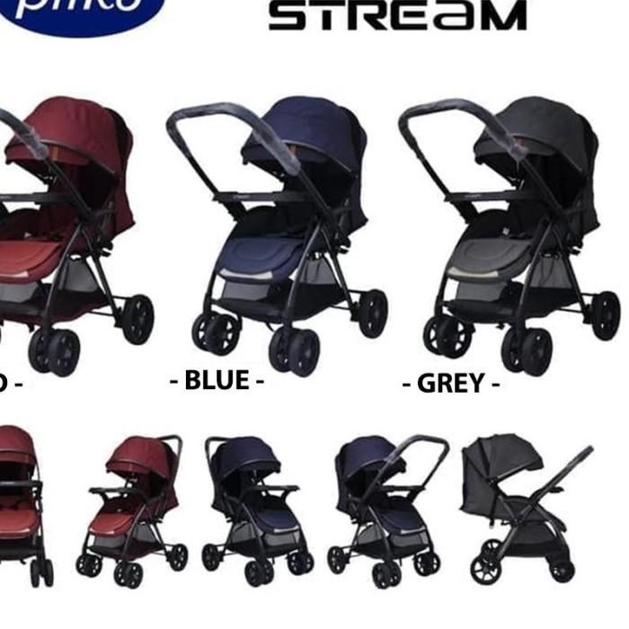 Stroller bayi kereta dorong bayi Pliko Stream bs387 reversible handle