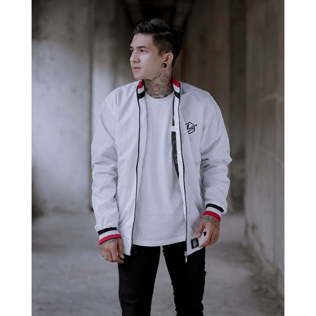 Jaket BaseBall Harrington  - Original Indigo / Cagoule  -  Jaket Distro Bandung - HITAM