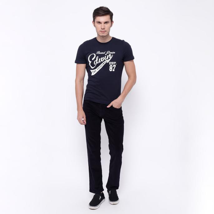 New Product Edwin Celana Jeans  305-Cdr-Navy Reguler Fit Pria Panjang Biru Tua Free Ongkir