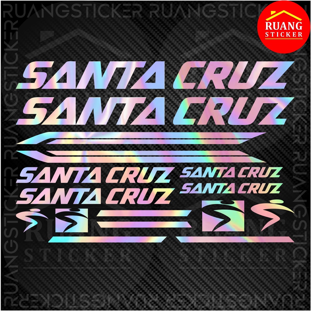 Jual STIKER DECAL SANTA CRUZ BIKE VINYL HOLOGRAM CUSTOM SET SEPEDA ...