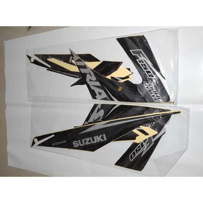 Diskon Stiker Bodi & Lis Body & Striping Satria Fu 2013 Hitam non Ori