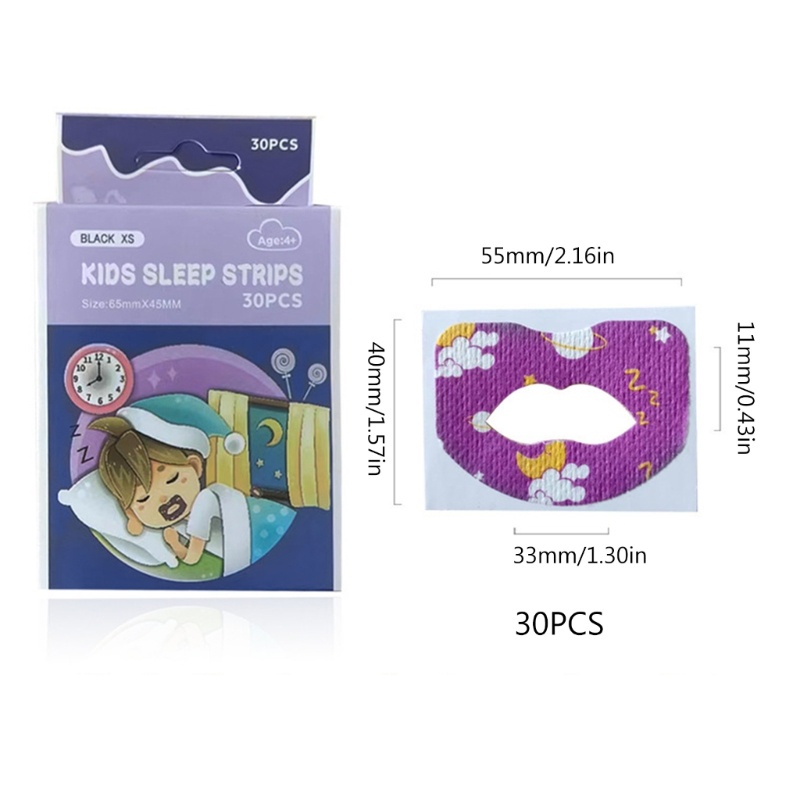 Zzz 30pcs / Set Stiker Strip Hidung / Mulut Anti Dengkur Untuk Membantu Tidur Malam Hari