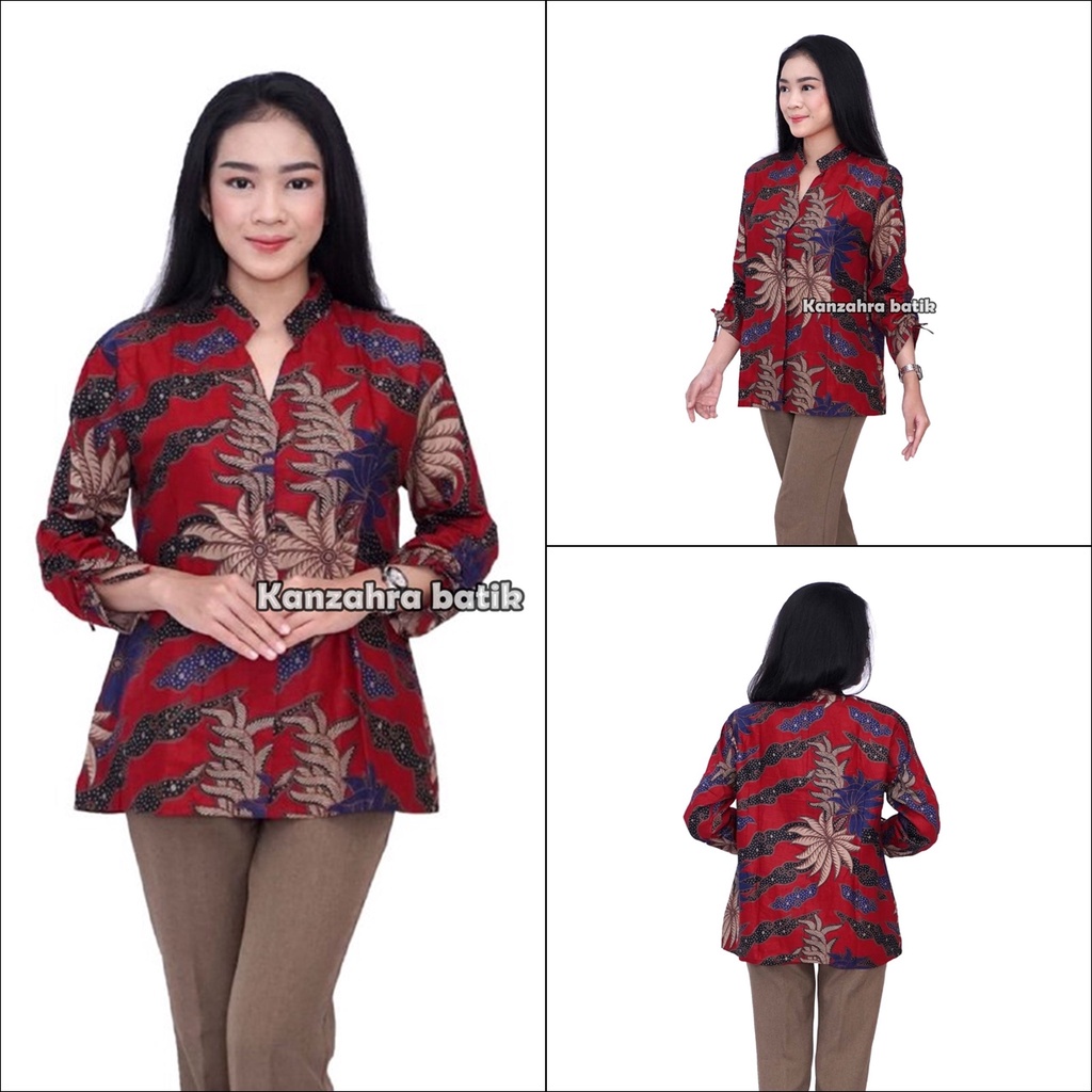Batik Wanita Atasan Batik Wanita Blouse Batik Wanita S-M-L-XL-XXL-3L-4L-5L