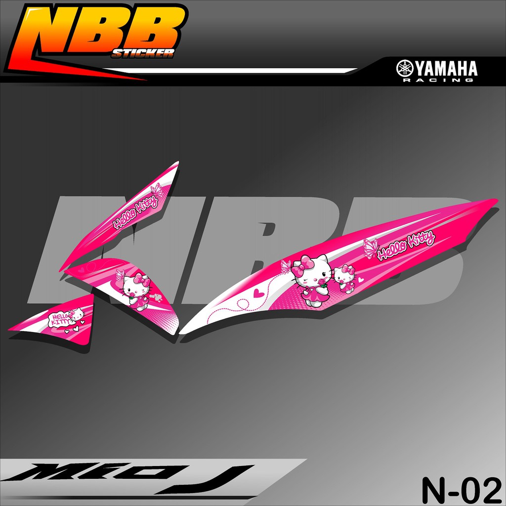 Jual Stiker Striping Mio J Sticker Variasi Lis Mio J Desain Hello