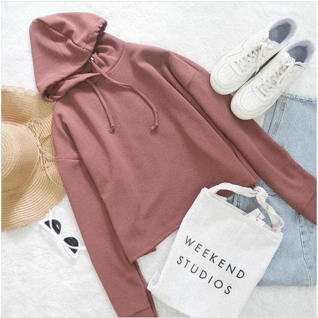 DISKON MAIRA BASIC HOODIE - FLOTTILICIOUS / SWEATER MURAH / GROSIR BAJU ONLINE / SWEATER UNIQLO / HOODIE