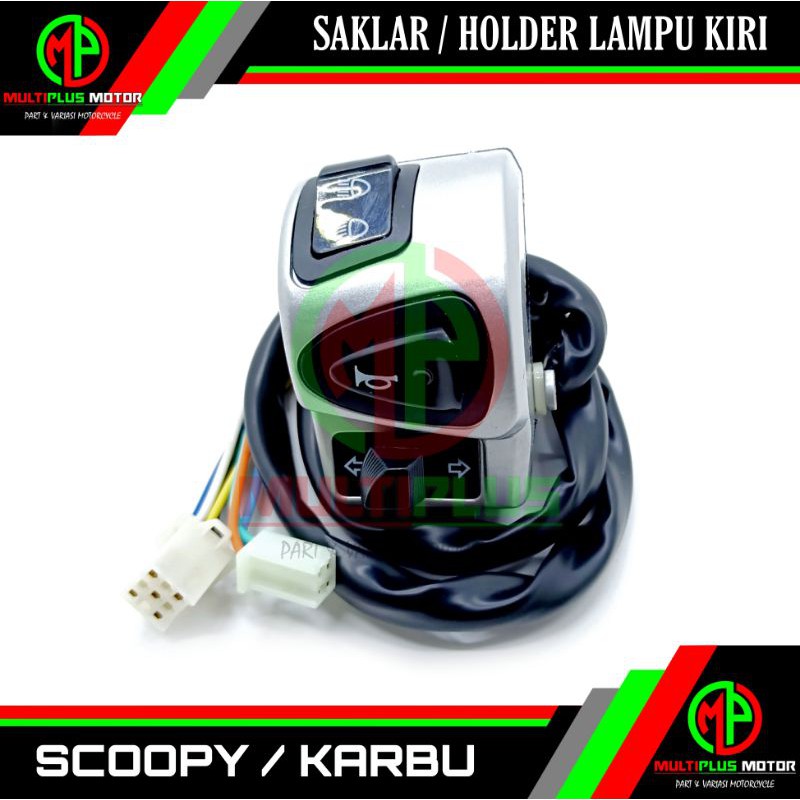 Saklar Sakelar lampu kiri Holder lampu kiri L/H SCOOPY,SCOPY,SCOOPY KARBU