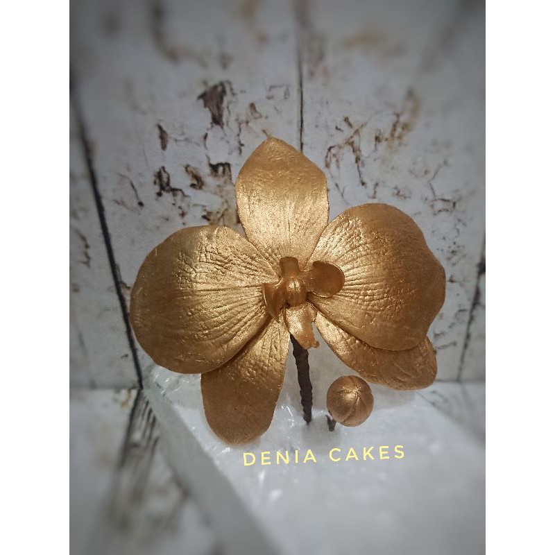 

Gumpaste Flower - Gold Orchid