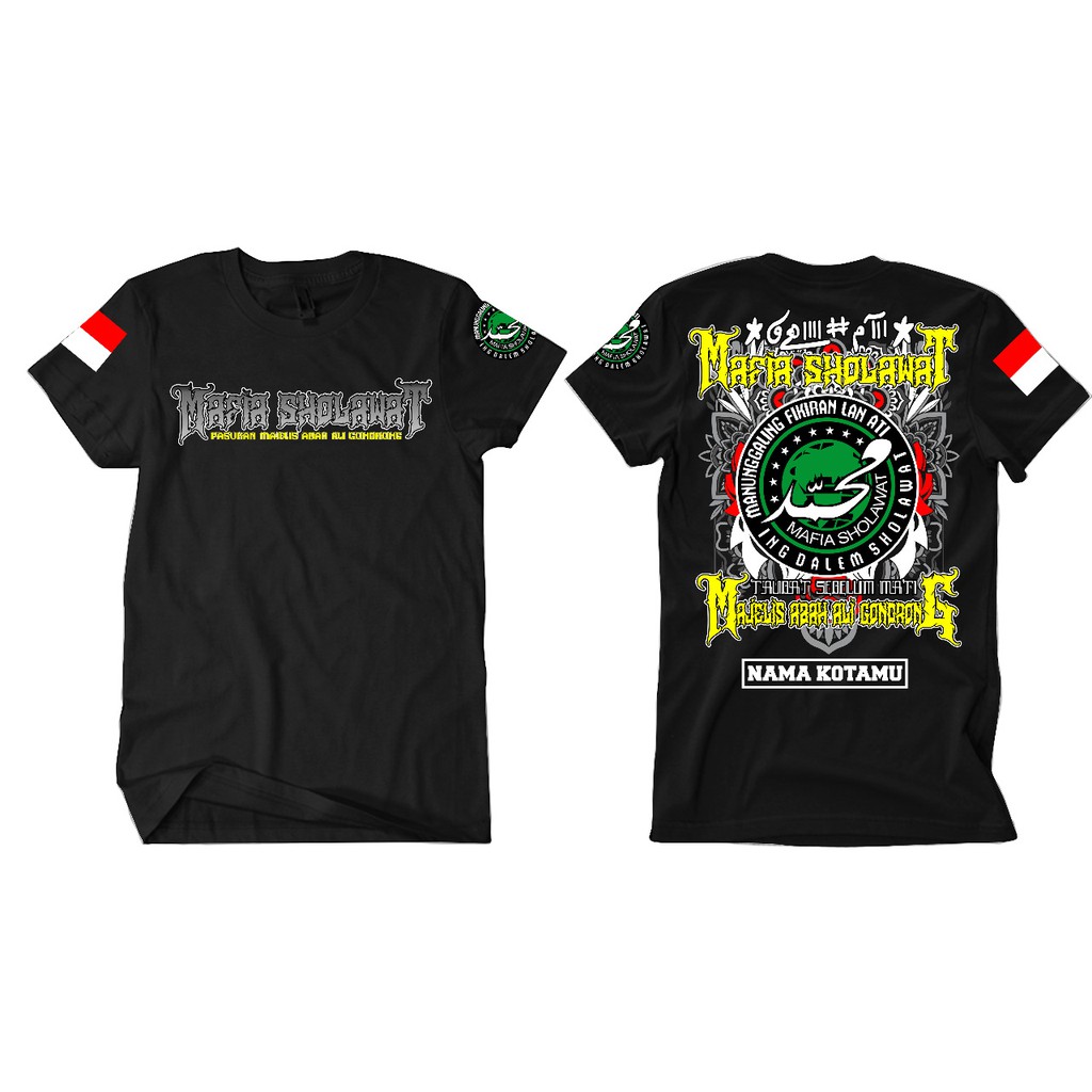 KAOS DAKWAH MAFIA SHOLAWAT COSTUM NAMA KOTA ISLAMI ORIGINAL DISTRO MURAH