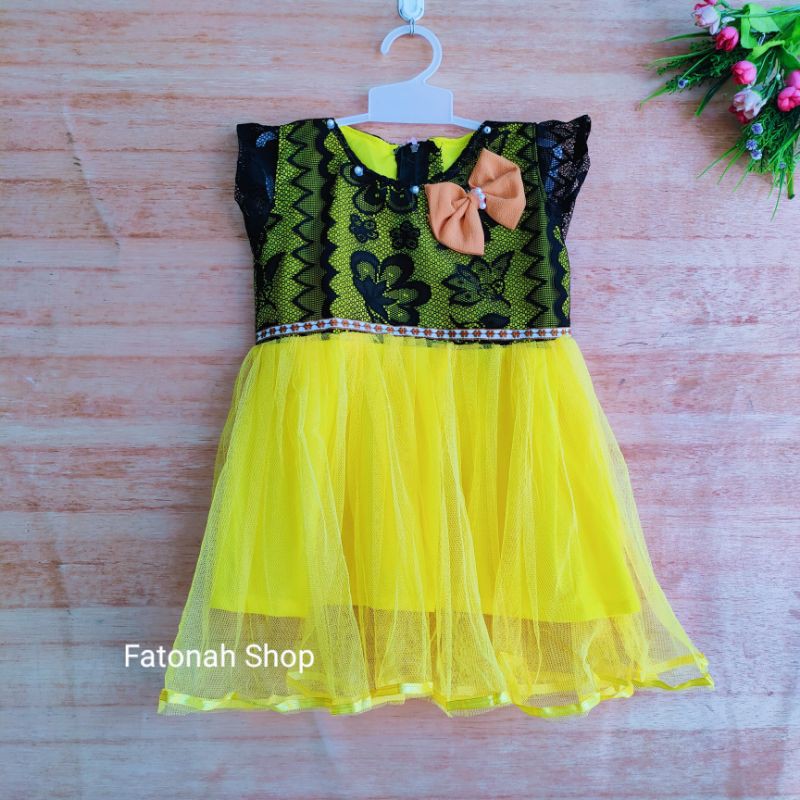 Dress anak mewah murah tutu meriah 1 2 tahun PTDD